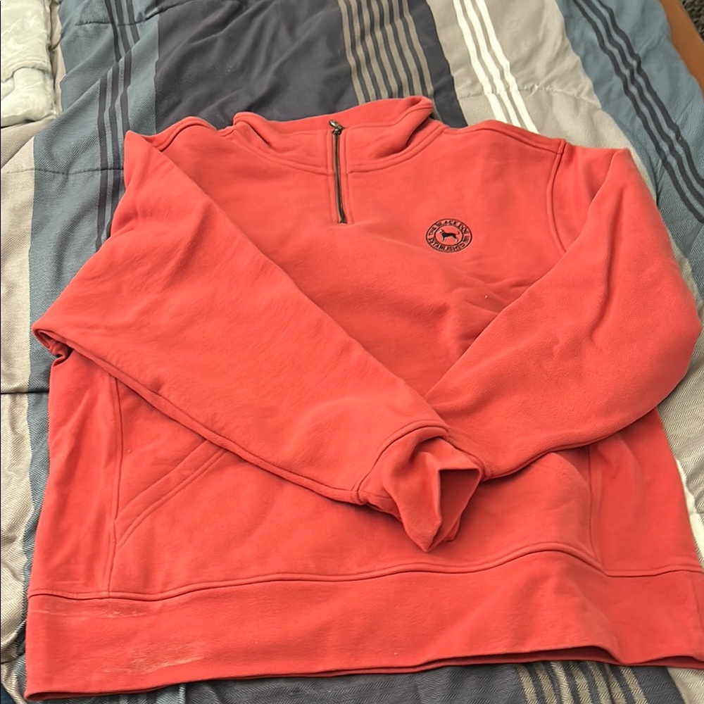 The Black Dog Red Half-Zip Pullover